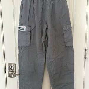 Black and White Checkered Men's Pants